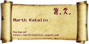 Marth Katalin névjegykártya